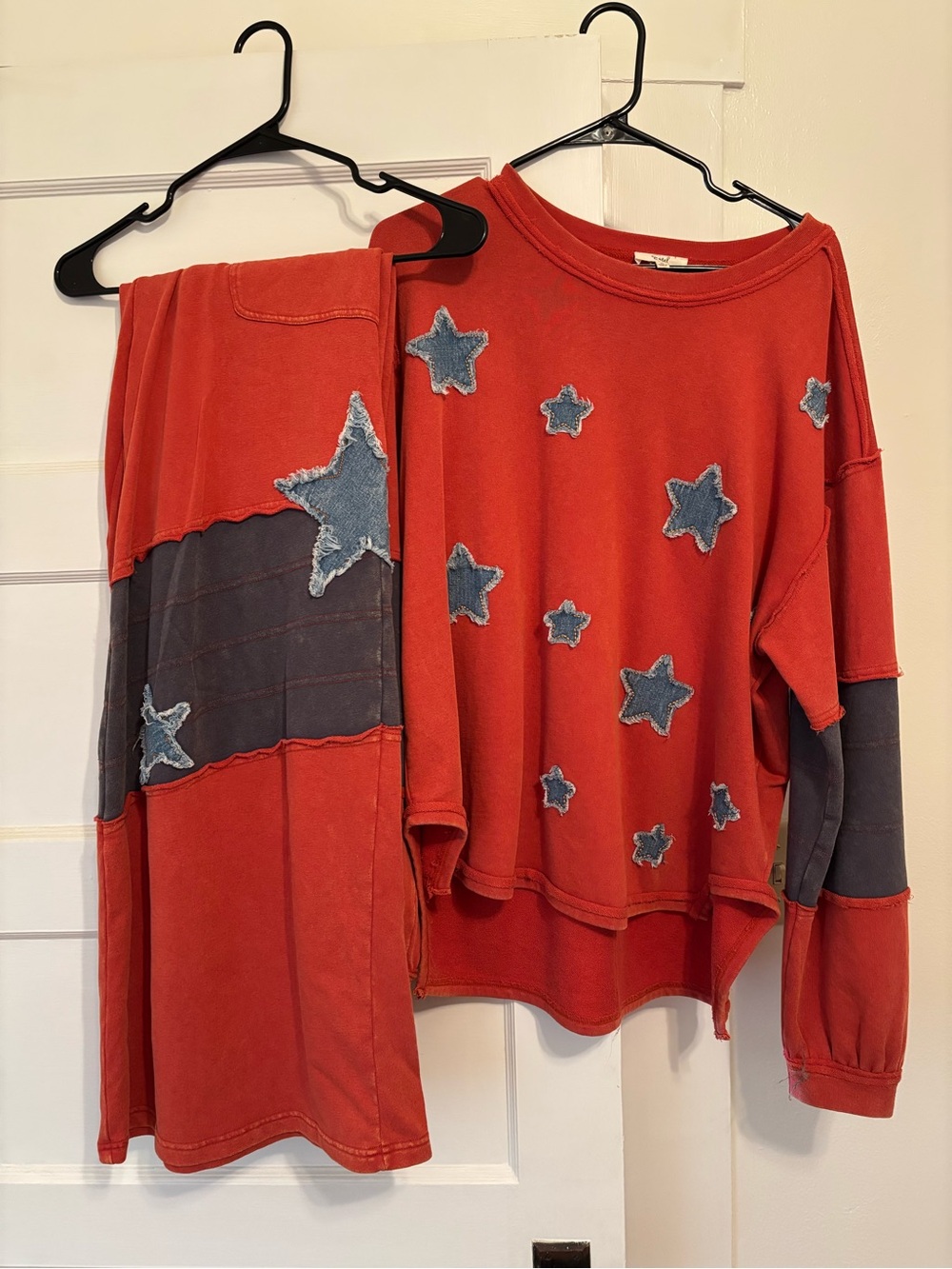 Easel Red Star Crewneck Top + Pants